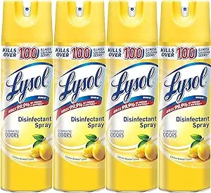 LYSOL Disinfectant Spray, Lemon Breeze 19 oz (Pack of 4)