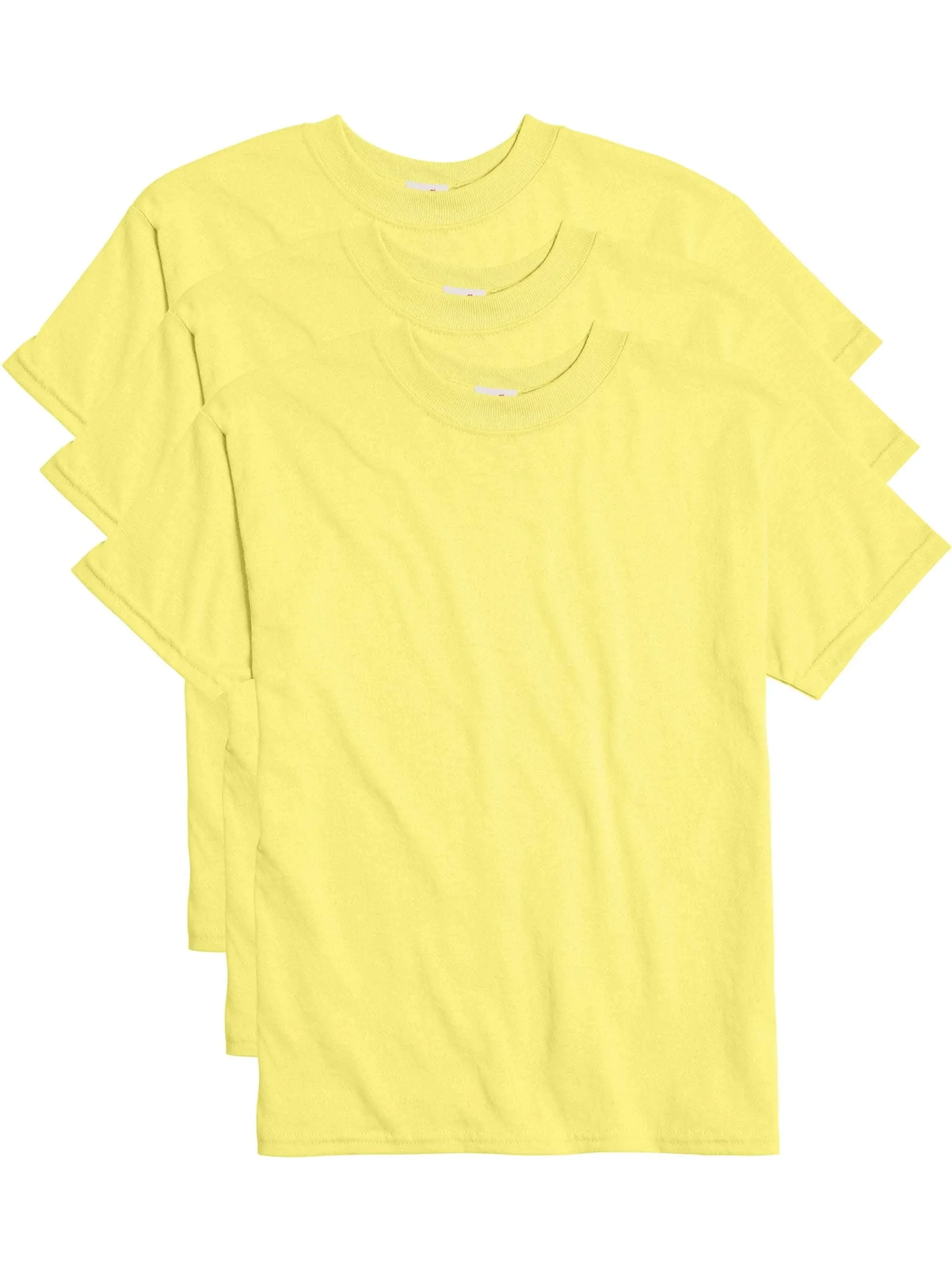 Hanes Boys' EcoSmart Short Sleeve Tee Value Pack (3-Pack), Yellow