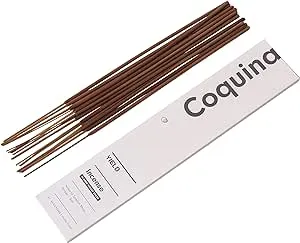 Yield Coquina Incense Sticks - Fresh & Bright, Handmade, Calming Incense Stick Pack - Non Toxic - Made with Essential Oils - 1 Hour Burn Time - 15 Incense Sticks