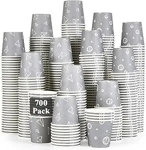 2 Oz Bathroom Cups,700 Pack Small Paper Cups, White Mouthwash Cups, Disposable M