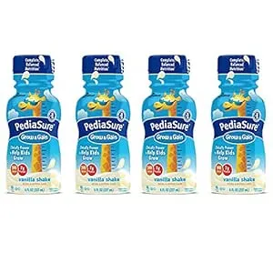 PediaSure Grow & Gain Nutrition Shake for Kids, Vanilla, 8 fl oz (Pack of 4)