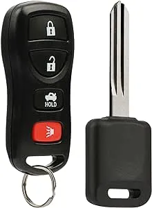 Car Key Fob Keyless Entry Remote with Ignition Key fits KBRASTU15 4-Btn