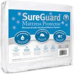 SureGuard King Size Mattress Protector - 100% Waterproof, Hypoallergenic - Premium Fitted Cotton Terry Cover