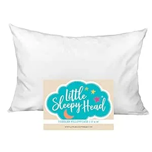 Little Sleepy Head Toddler Pillowcase - White Envelope, 13 x 18