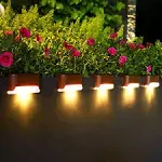 JACKYLED Solar Deck Lights 16 Pack Solar Fence Light Solar Outdoor Step Light IP65 Waterproof LED Solar Light for Deck Fence Railing