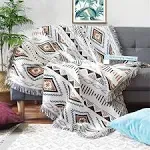 Lqprom Southwest Throw Blankets Aztec Southwest Throws Cover for Couch Chair Sofa Bed Outdoor Beach Travel 51"x63"