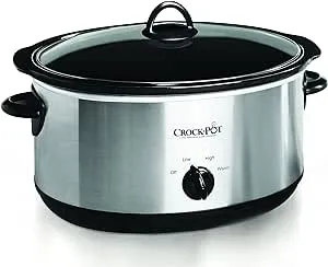 Crock-Pot 8.0-Quart Slow Cooker, Manual, Stainless Steel