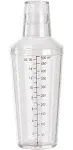 Winco BS-16PC Clear Plastic Bar Shaker 16 oz