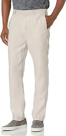 Delave Linen Flat Front Pant