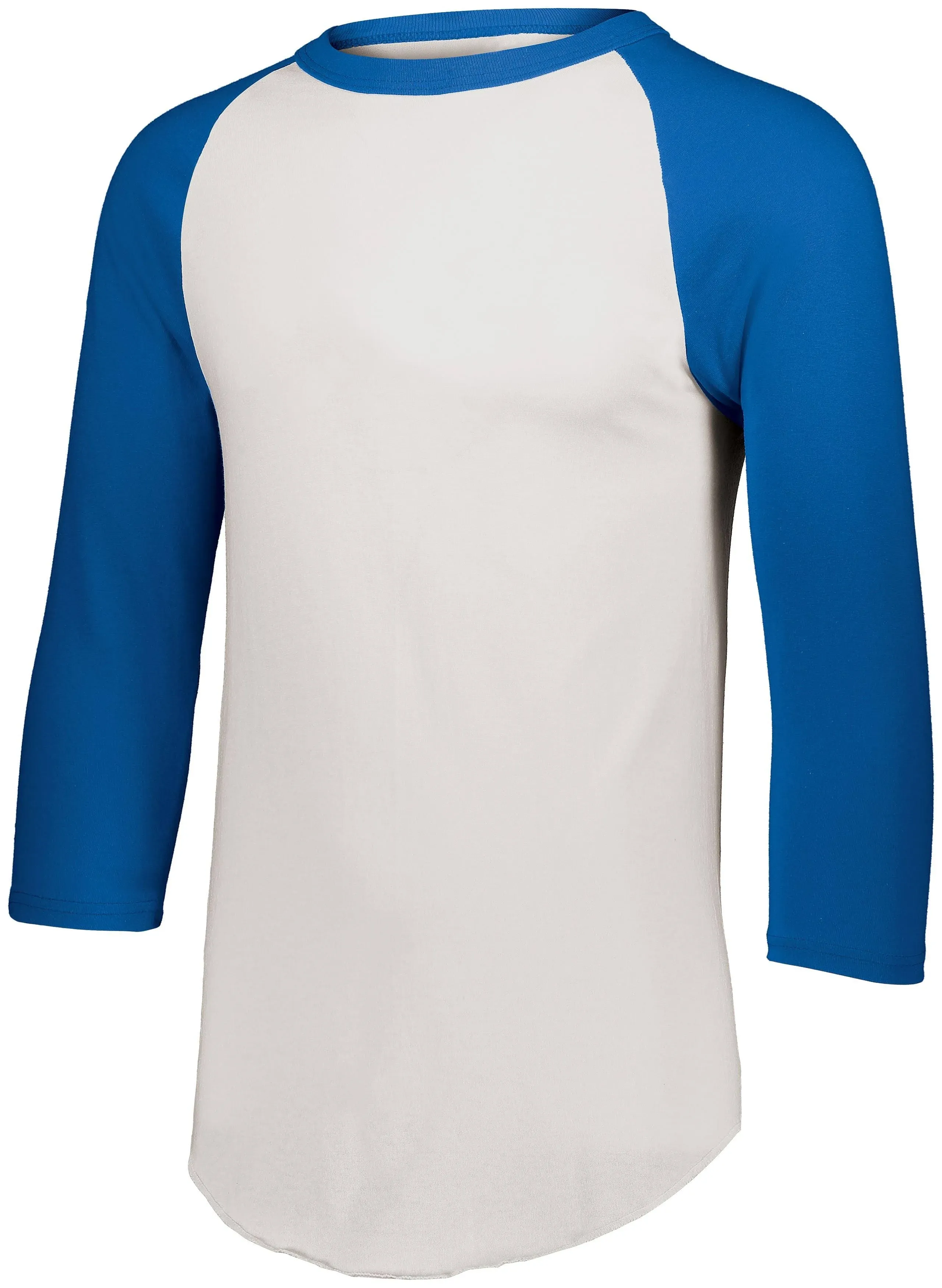 Augusta Sportswear AG4420 Adult 3/4-Sleeve Baseball Jersey - White/ Royal - S