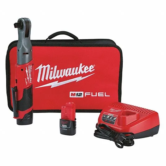 Milwaukee 2558-22 M12 Fuel 1/2 in. Ratchet Battery Kit