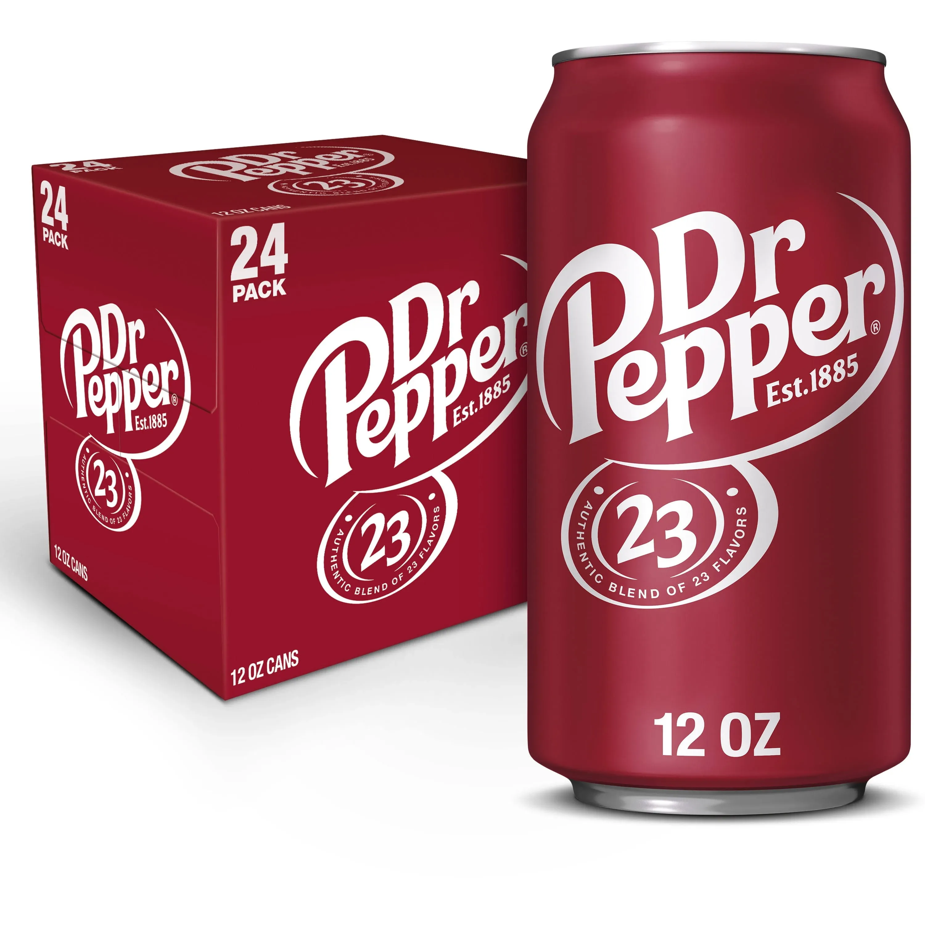 Dr Pepper Soda - 24 pack, 12 fl oz cans