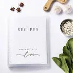 8.5 x 11 Waterproof Recipe Book Holds 300 Recipes, Blank Recipe Book to Write in Your Own Recipes, Recipe Binder, Recipe Book Blank, Recipe Notebook, Cookbook Binder, Recipe Journal, Blank Cookbook