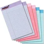 Tops Prism Plus Colored Legal Pads, 5 x 8, Pastels, 50 Sheets, 6