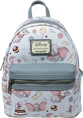 Loungefly Disney Dumbo Allover Print Womens Double Strap Shoulder Bag Purse