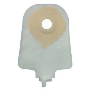 Securi-T USA 9" 1-Piece Urinary Pouch Convex Pre-Cut 3/4" Transparent Flip-Flow Valve (Includes 10 Caps 1 Night Adapter)