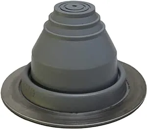 Flashers #1 Grey EPDM Flexible Roof Jack Pipe Boot Metal Roofing Pipe Flashing (Pipe OD 1/4" to 2") - 100% Made in The USA