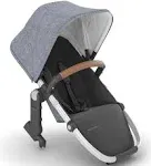 UPPAbaby RumbleSeat V2+ Second Lower Seat/Compatible with Vista V2 and Vista V3 / Adapters, Bumper Bar, Bug Shield Included/Stella (Grey Brushed Mélange/Silver Frame/Chestnut Leather)