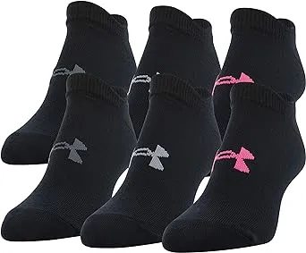 Under Armour Women's Essential 2.0 Lightweight No Show Socks, 6-Pairs