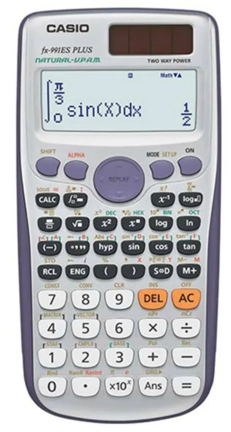 Cassio FX-991ES Plus-2nd Edition Scientific Calculator, Natural Textbook Display