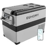 EUHOMY 12 Volt Refrigerator, 48QT(45L) Electric Cooler, 12V Fridge App Control, 12V Cooler -4°F~68°F, Portable Freezer 12/24V DC 110-240V AC for