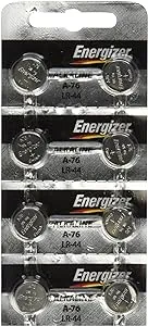 Energizer LR44 1.5V Button Cell Battery x 8 Batteries (Replaces: LR44, CR44, SR44, 357, SR44W, AG13, G13, A76, A-76, PX76, 675, 1166a, LR44H, V13GA, GP76A, L1154, RW82B, EPX76, SR44SW, 303, SR44, S303, S357, SP303, SR44SW) "Energizer Brand Name Batteries"