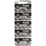 Energizer LR44 1.5V Button Cell Battery 10 Pack (Replaces: Lr44, Cr44, Sr44, 357, SR44W, Ag13, G13, A76, A-76, Px76, 675, 1166a, LR44H, V13ga, GP76A,