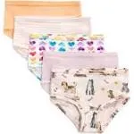 Burt's Bees Baby Puppy Party & Rainbow Hearts Organic Cotton Toddler Girl Underwear 5 Pack