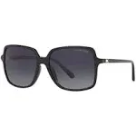 MICHAEL KORS MK2098U 3781T3 Black Grey Grad Polarized 56 mm Women&#039;s Sunglasses