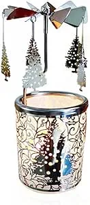 kingnero Carousel Candle Rotary Candle Holder Spinning Candleholder Metal Tea Light Candlestick For Home Decor