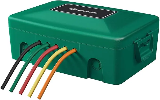 DEWENWILS Large Outdoor Electrical Box, Waterproof Power Cord Protector for Electrical Connections, Ideal for Extension Cords, Timers, Power Strips, Power Tools, Holiday and Landscape Lights, Green