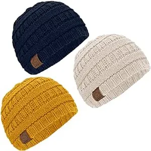 KeaBabies 3-Pack Warmzy Baby Beanies Sunshine