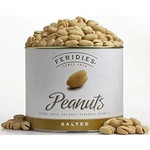 FERIDIES Super Extra Large Salted Virginia Peanuts - 36oz can