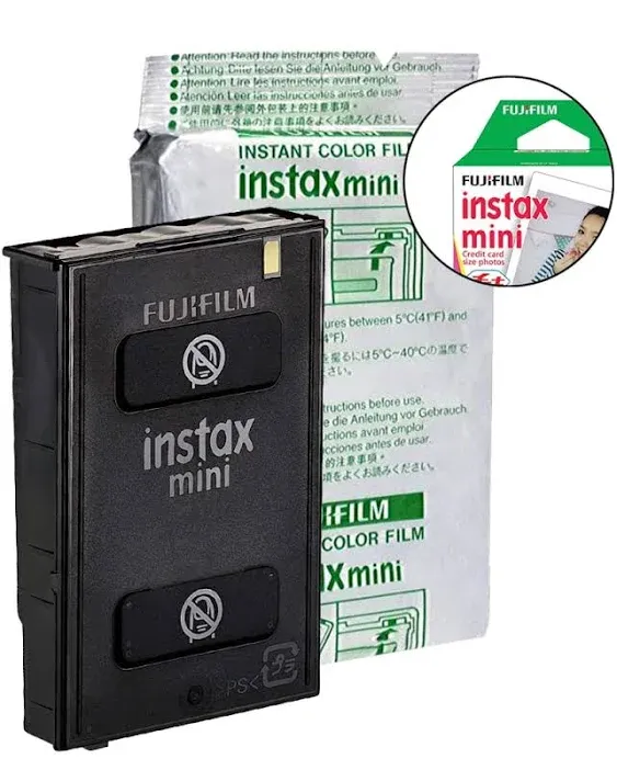 Fujifilm INSTAX Mini Instant Film 2 Pack - 20 Sheets - (White) for Fujifilm Instax Mini 8 & Mini 9 Cameras + Frame Stickers and Microfiber Cloth Accessories