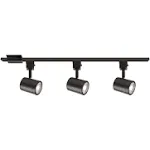 WAC Lighting, Charge LED 10W Energy Star 3 Light Track Kit with Floating Canopy Feed and 4Ft Track with End Caps 3000K in Black