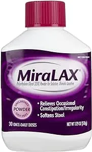 MiraLAX Laxative Powder 30 Doses, 17.9 Ounce