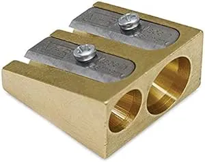 BRASS 2-HOLE SHARPENER