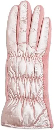 Top It Off Women's Disco Metallic Quilted Puffer Winter Texting Gloves