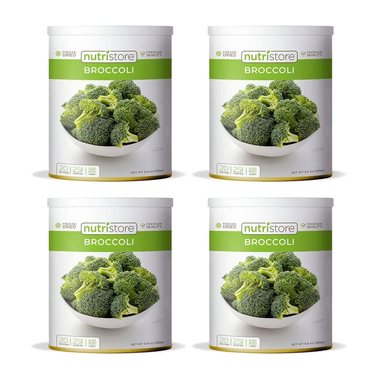 Nutristore Broccoli Freeze Dried - #10 Can 4-Pack