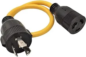 Parkworld 61780 NEMA L5-30P to L6-20R, Twist Lock Adapter Cord Output 125Volt