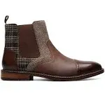 STACY ADAMS Finney Cap Toe Chelsea Boot Men&#039;s Size US 8.5M Brown