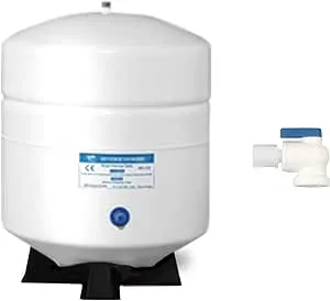 Max Water Heavy Duty 4.4 Gallon @100 PSI Pressurized RO (Reverse Osmosis) Water Storage Tank, PA-E RO-132 + Valve