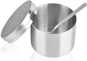 Sugar Container With Lid And Spoonspice Jarsstainless Steel 12 Ounce Sugar Bowlm