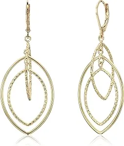 Gold-tone Orbital Drop Extra Large Earrings