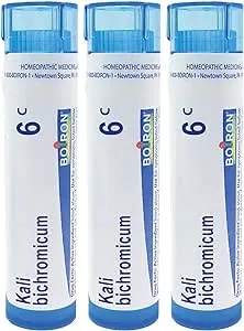 Boiron Kali Bichromicum 6c Homeopathic Medicine for Colds with Thick Nasal Discharge - Pack of 3 (240 Pellets)