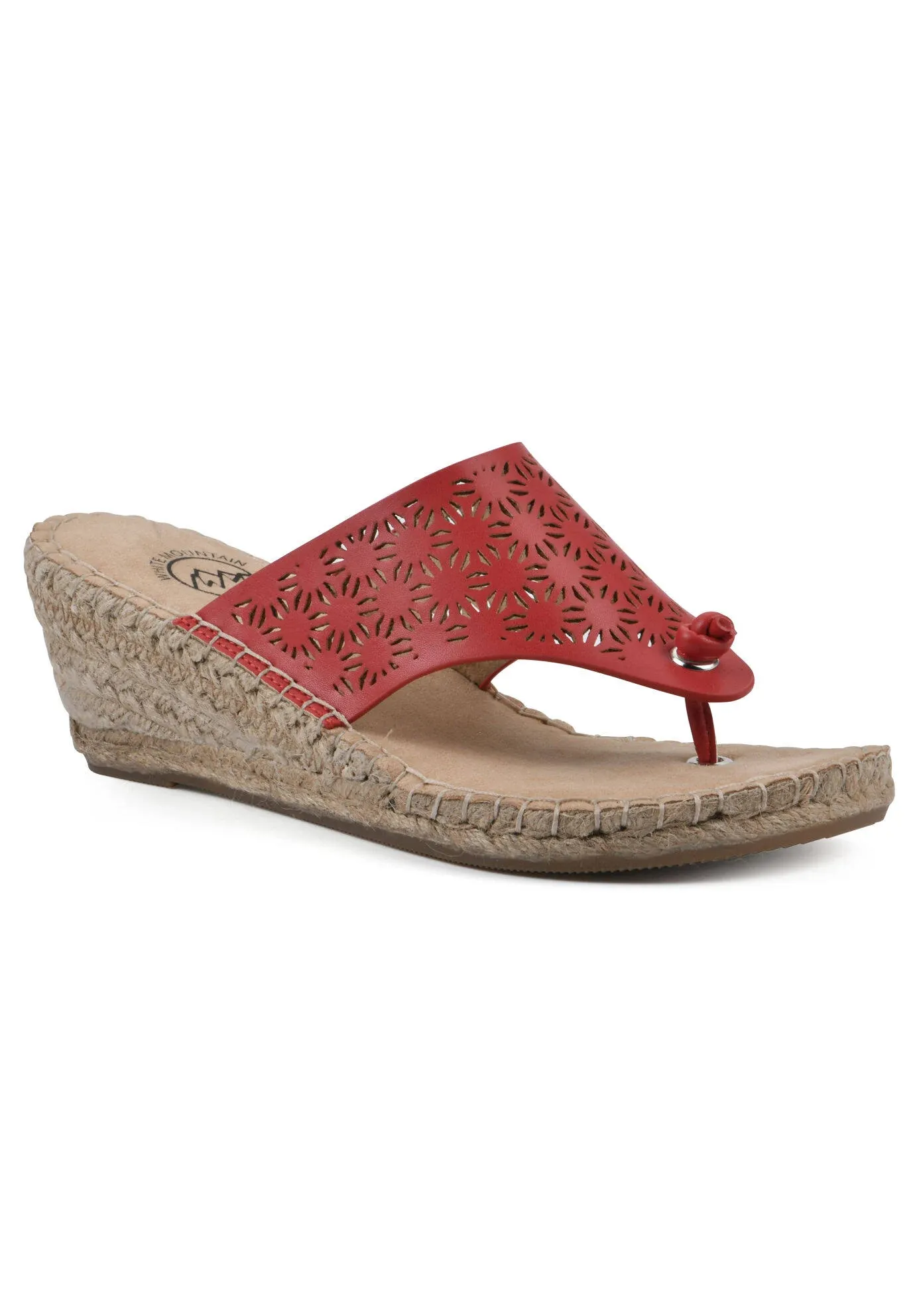 White Mountain Beaux Wedge Sandal | Women's | Red | Size 7.5 | Sandals