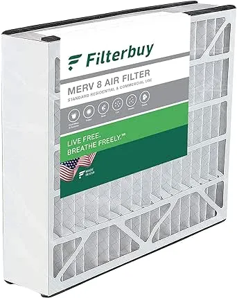 Filterbuy 20x25x5 Air Filter MERV 11 Allergen Defense (2-Pack), Pleated HVAC AC Furnace Air Filters for Trion Air Bear, Generalaire, Skuttle, and More (Actual Size: 19.63 x 24.13 x 4.88 Inches)