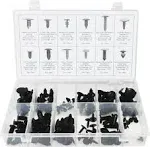 Swordfish 60660 Universal Auto Body Shield Retainer Fastener Clip Assortment, 120 Piece