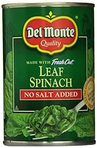 Pack Of 6 No Salt Added Fresh Cut Leaf Spinach 13.5 oz.