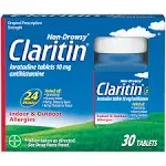 C-laritin 24hr 30Ct Allergy Relief Non-Drowsy Allergy Exp 12/2024+